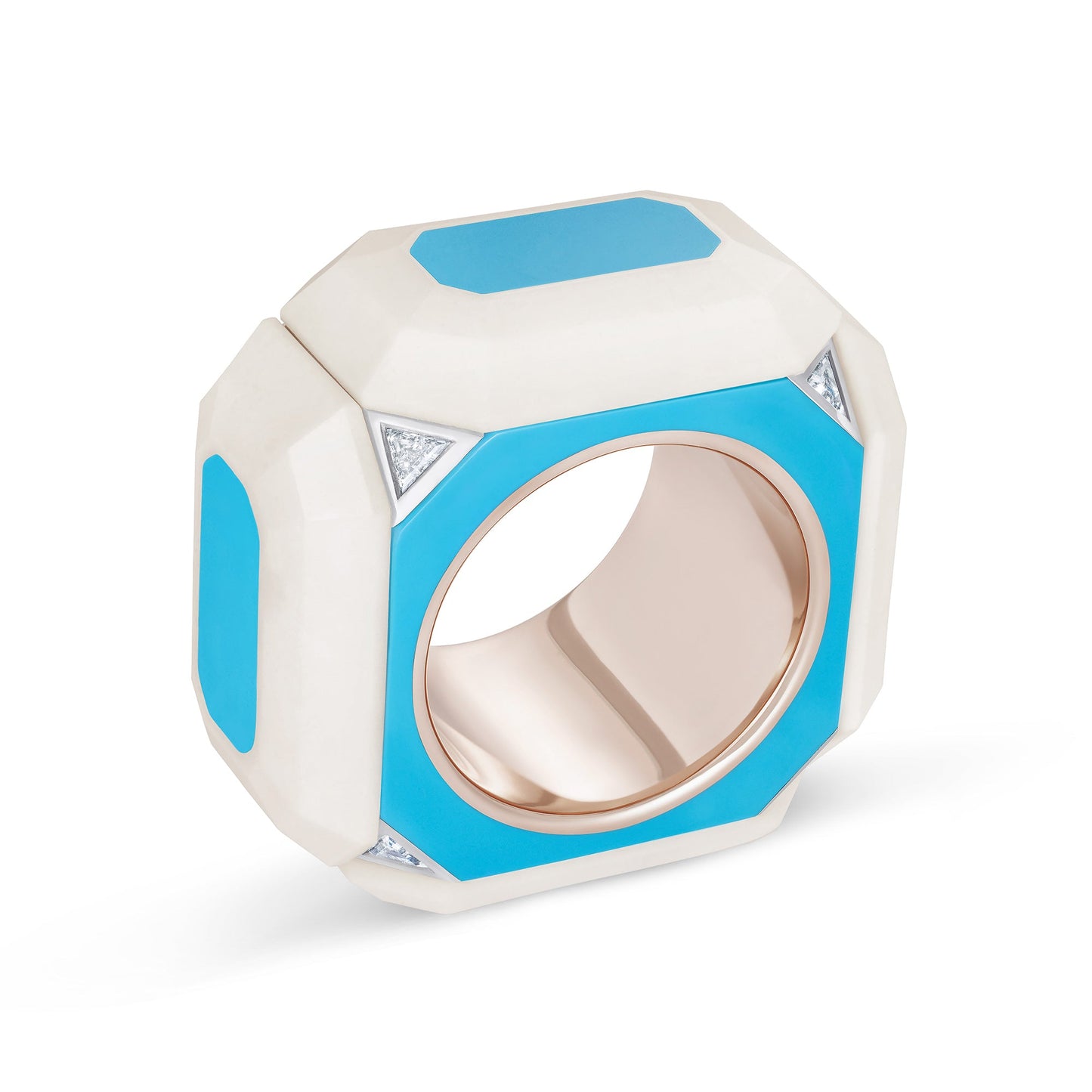 Faceted cube ring - Ines Nieto London